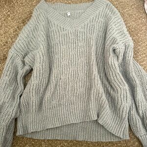 Cozy Gray Knit Sweater